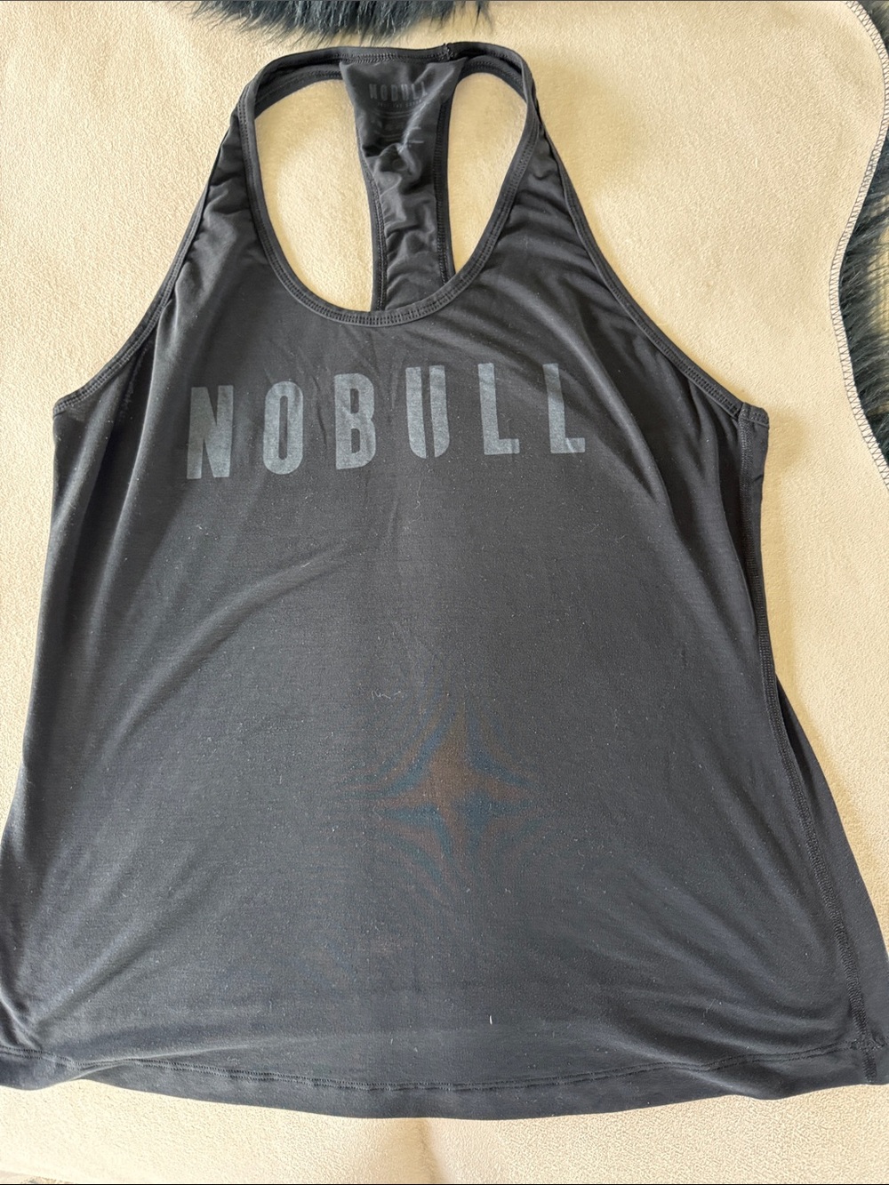 NOBULL Black Racerback Logo Tank Top